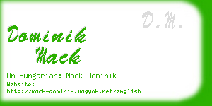 dominik mack business card